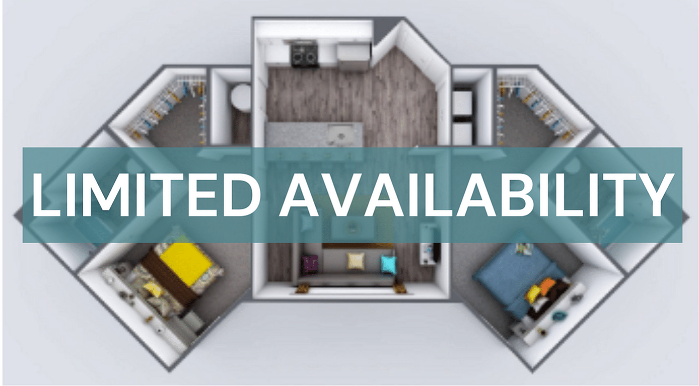 A 3D image of the 2BR/2BA – Premium floorplan, a 917 squarefoot, 2 bed / 2 bath unit