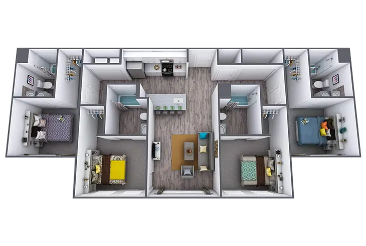 4BR/4BA - Standard Floor plan