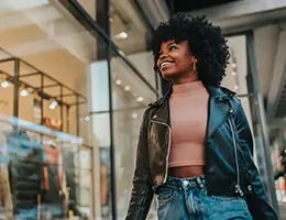 young woman shopping